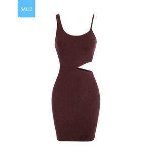 The Hollow Out Strap Mini Dress